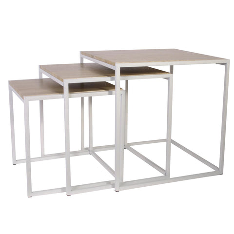 Lot De 3 Tables Gigognes Blanche