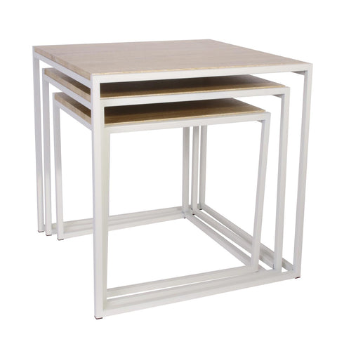 Lot De 3 Tables Gigognes Blanche