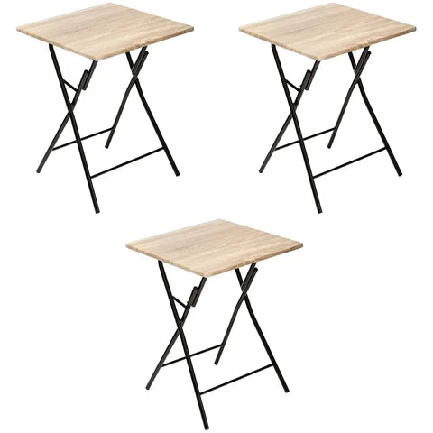 Lot De 3 Tables Pliantes 2 Places 60x60 Beige