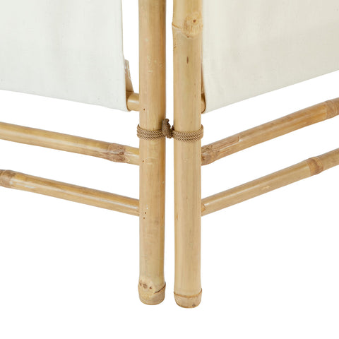 Lot De 2 Paravents En Bambou Et Tissu Kalel Beige