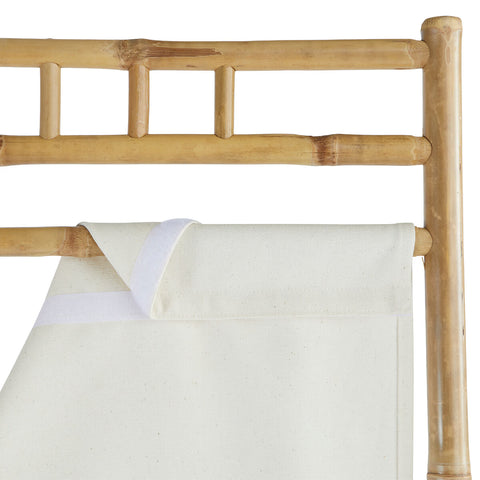 Lot De 2 Paravents En Bambou Et Tissu Kalel Beige