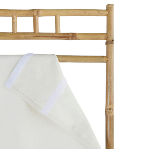 Lot De 2 Paravents En Bambou Et Tissu Kalel Beige