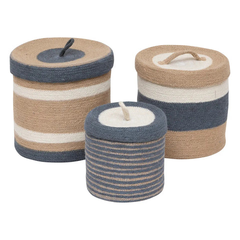 Lot De 3 Paniers En Jute Ronds Océane