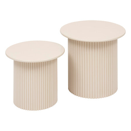 Lot de 2 tables café Eino MDF argile Beige