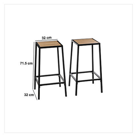 Lot de 2 tabourets de bar Aliaj Noires