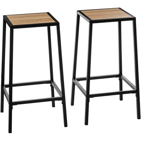 Lot de 2 tabourets de bar Aliaj Noires