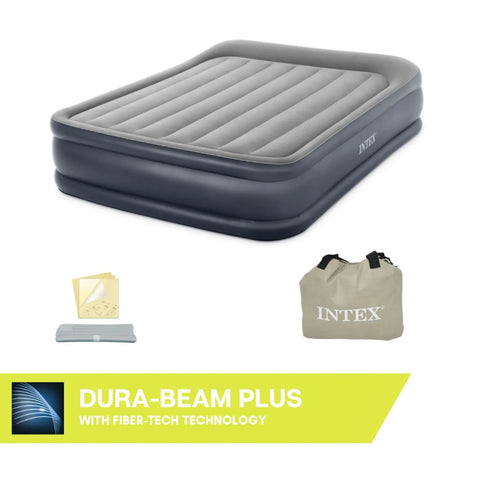 Matelas Airbed Fiber Électrique Luxe 2 Places 203 X 152