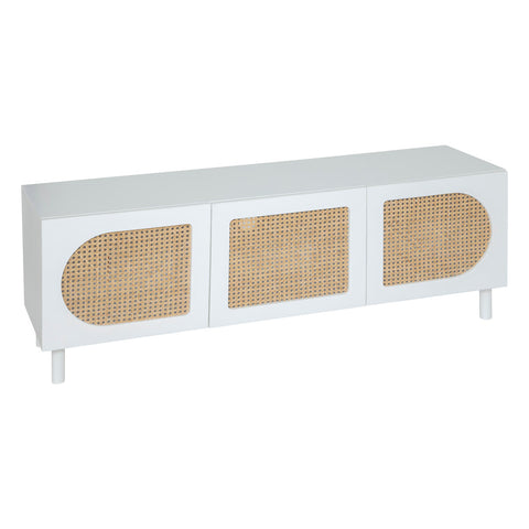 Meuble TV 3 portes Cabras Blanc