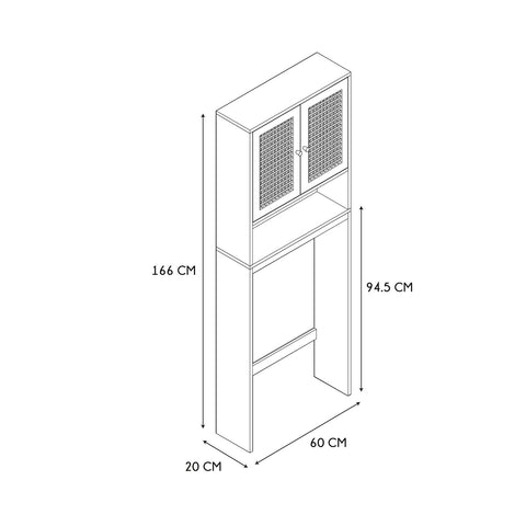 Meuble de rangement WC Bali Marron