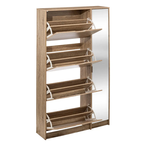 Meuble range chaussure miroir Naturel