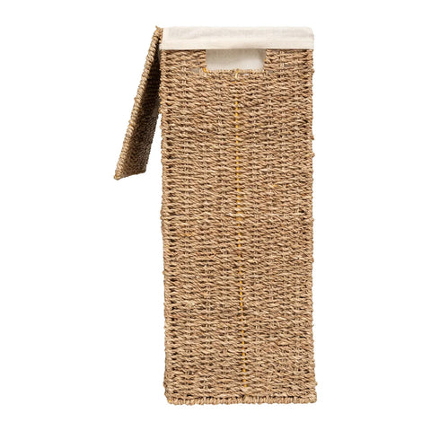 Panier à linge 40L En Roseau Beige