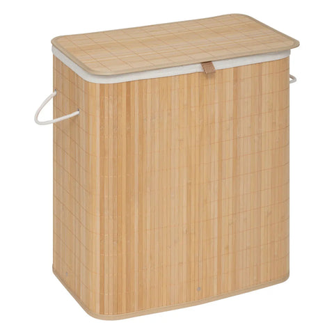 Panier à linge de tri rectangle 100 l En Bambou