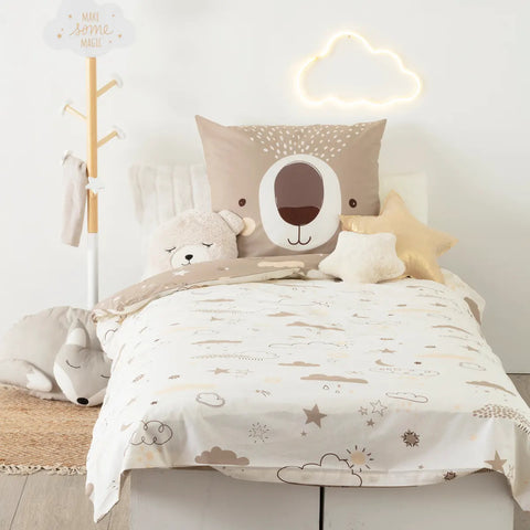 Parure De Lit Enfant Ours Marron 140x200