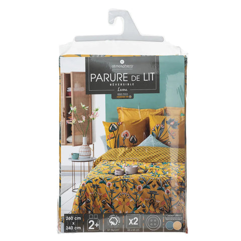 Parure de lit Art De Leona 260x240 Jaune Ocre