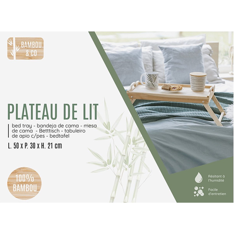 Plateau de lit en bambou