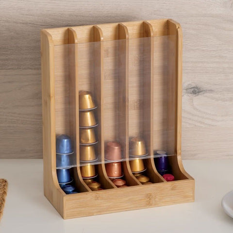 Porte Capsules Pour Espresso En Bambou