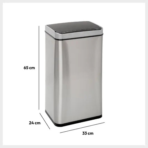 Poubelle Automatique Rectangle Sensor 40L En Inox