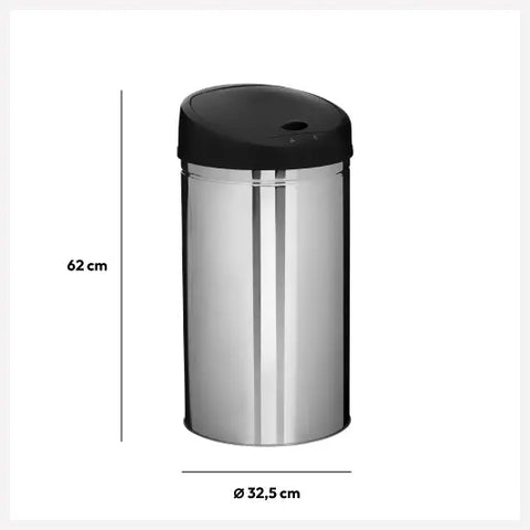 Poubelle Automatique Sensor 42L En Métal Inox