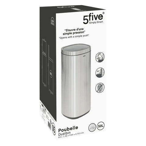 Poubelle De Cuisine Haute Ronde 50L Inox