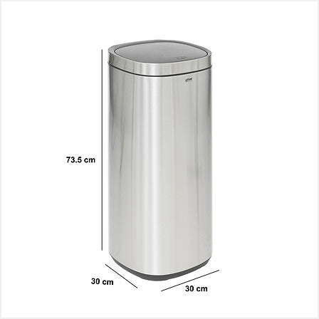 Poubelle De Cuisine Haute Ronde 50L Inox