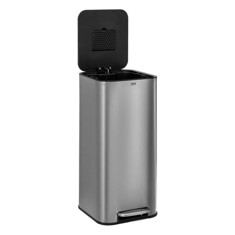 Poubelle à pédale carrée Delta 30L Inox