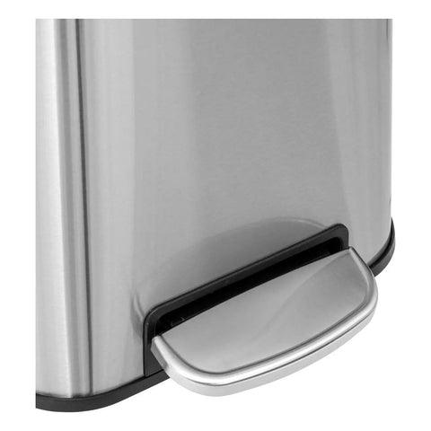 Poubelle à pédale carrée Delta 30L Inox