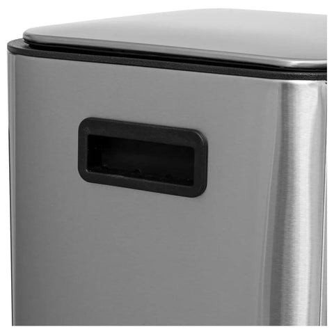 Poubelle à pédale carrée Delta 30L Inox