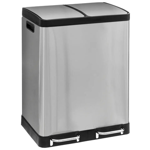 Poubelle de tri 2 bacs 2x30L Ariane Inox