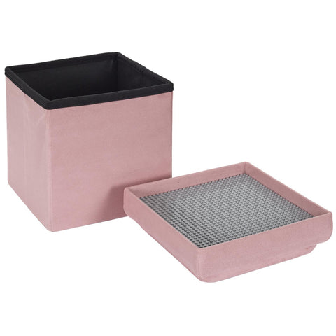 Pouf Coffre Pliable Brique Rose