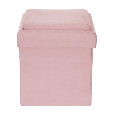 Pouf Coffre Pliable Brique Rose