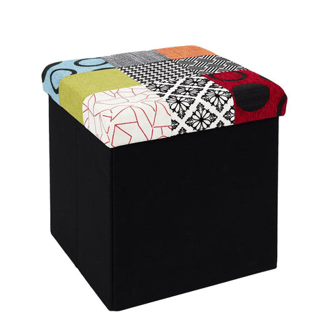 Pouf Coffre Pliable Patchwork