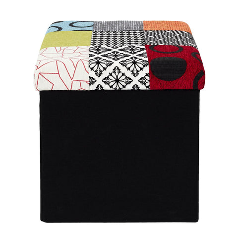 Pouf Coffre Pliable Patchwork