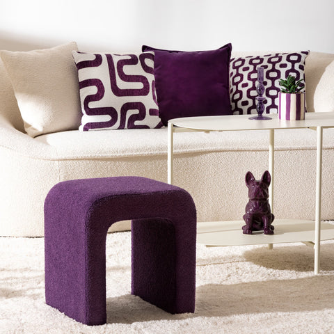 Pouf Sevi Bouclette Deep Violet