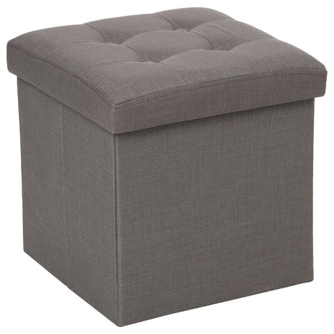 Pouf avec coffre pliant Lysandre Gris