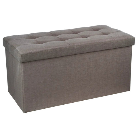 Pouf pliant double Lysandre Gris Clair