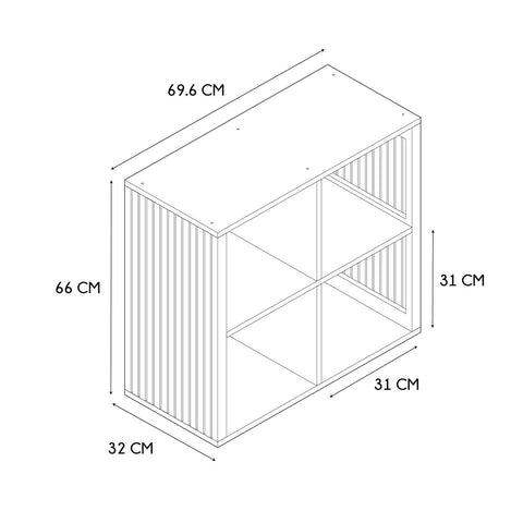 Rangement Modulable 4 Cases Klaus Marron