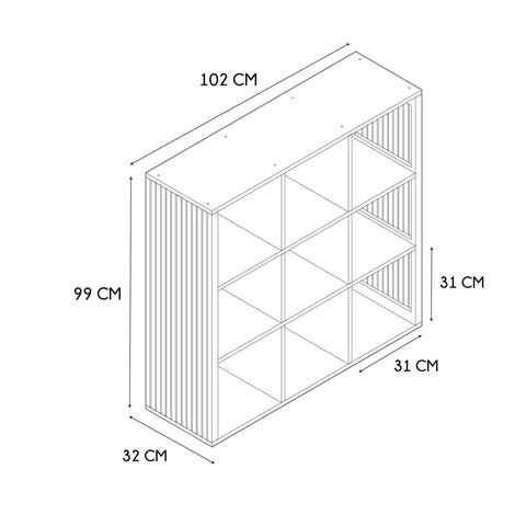 Rangement Modulable 9 Cases Klaus Marron