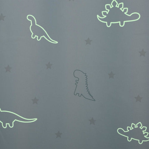 Rideau Occultant Pour Enfant Phosphorescent Dino Bleu