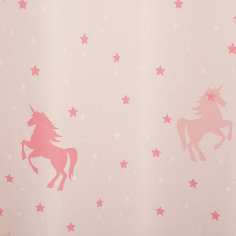 Rideau Occultant Pour Enfant Phosphorescent Licorne Rose