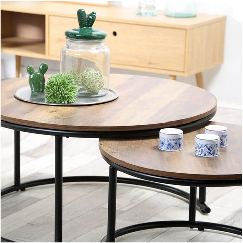 Set De 2 Tables Basse Joya Marron