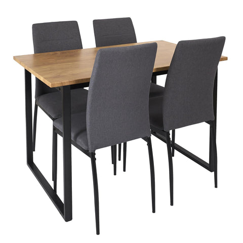Table Avec 4 Chaises Abbott Gris