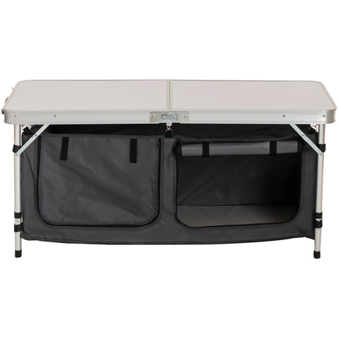 Table Camping Avec Rangement Gris