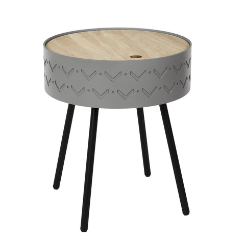 Table D'appoint Avec Coffre Eugénie Gris