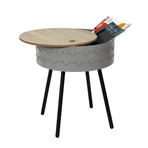 Table D'appoint Avec Coffre Eugénie Gris