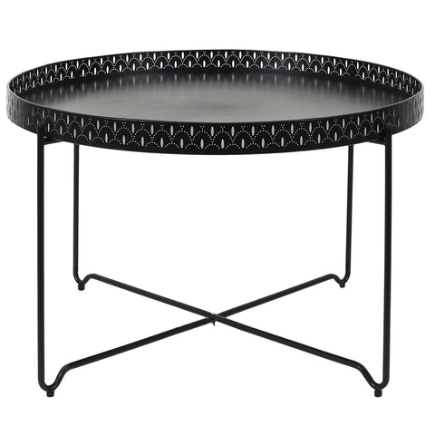 Table D'appoint Plateau Ronde Noire