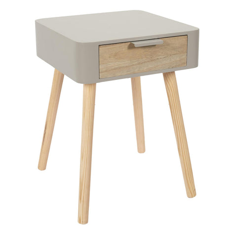 Table De Chevet 1 Tiroir Taupe