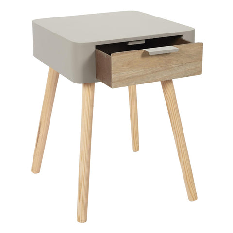 Table De Chevet 1 Tiroir Taupe