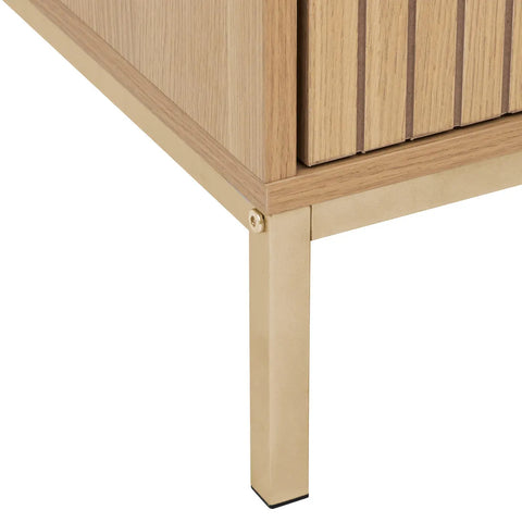 Table De Chevet 2 Tiroirs Tasso Beige