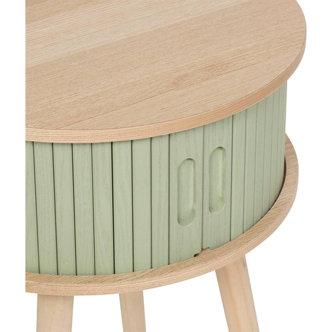 Table De Chevet 2 portes Nysos D40 Vert Olive