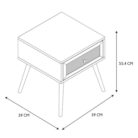 Table De Chevet Bali 1 tiroir Beige